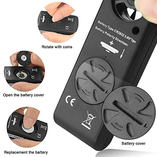 Anemometer Handheld Wind Meter 65mph, Kethvoz Mini Air Velocity Gauge 816B - color: Mini Anemometer 816B