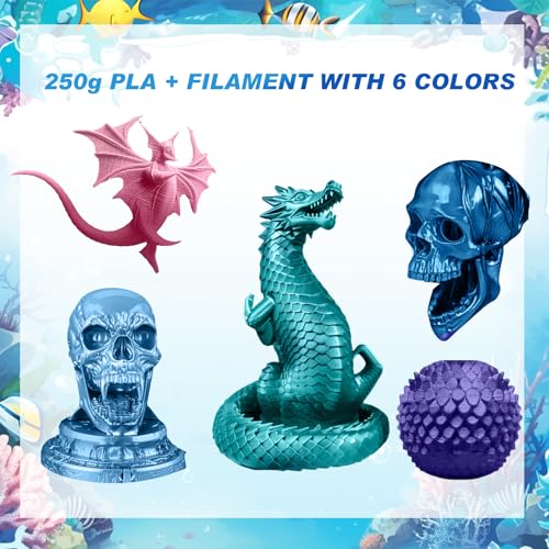 Pangda 3D Printer Filament Pla Bundle 1.75mm Multicolor, ±0.02mm Dimensional Accuracy, 3D Printing Filament for DIY Projects, Holiday Crafts(1.5 kg,Mermaid Color) - color: Mermaid Color, size: 1.5 kg