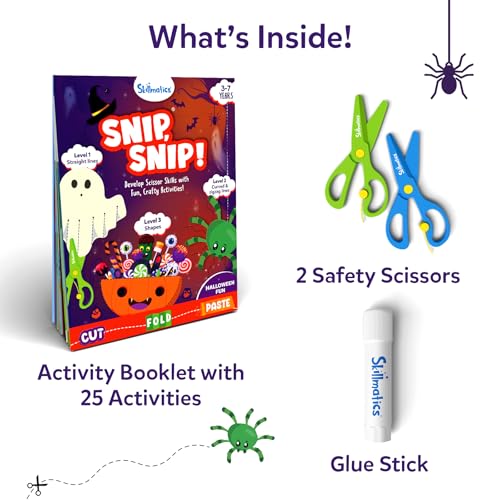 Skillmatics Snip Snip Halloween Craft, Scissor Skills, Felt Kits for Kids - style: 1. Halloween Fun