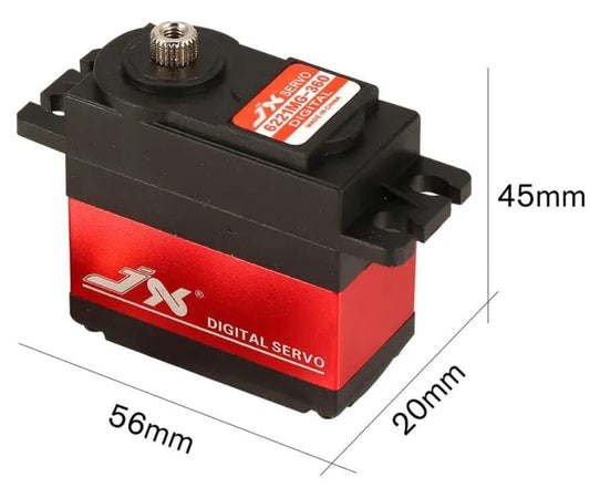 JX PDI-6221MG Metal Gear 20kg Rc Servo Arm Large Torque Digital Coreless Servo for RC Car Crawler RC Boat Helicopter Model (PDI-6221MG-360) - style: PDI-6221MG-360