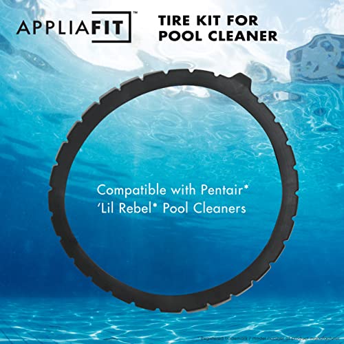AppliaFit Tire Kit Compatible with Pentair ‘Lil Rebel, Part Number 360455 for Pentair ‘Lil Rebel Suction-Side Aboveground Pool Cleaners. Set of 2 Tires