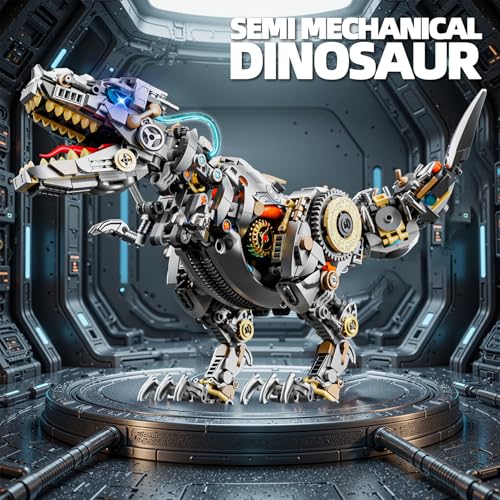 HJPLPXH Mechanical Tyrannosaurus Building Blocks Set with LED Light - style: T-Rex