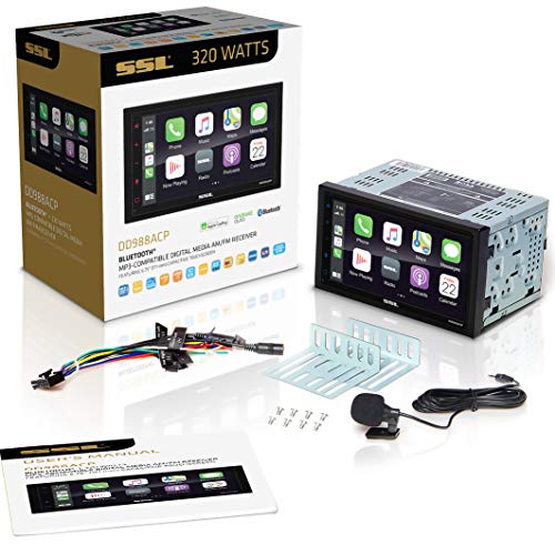Sound Storm Laboratories DD988ACP Car Audio Stereo System - Android Auto, Double-Din with 6.75 Inch Capacitive Touchscreen, Bluetooth Audio and Calling Head Unit, No CD Player, Radio Receiver - style: 6.75 inch