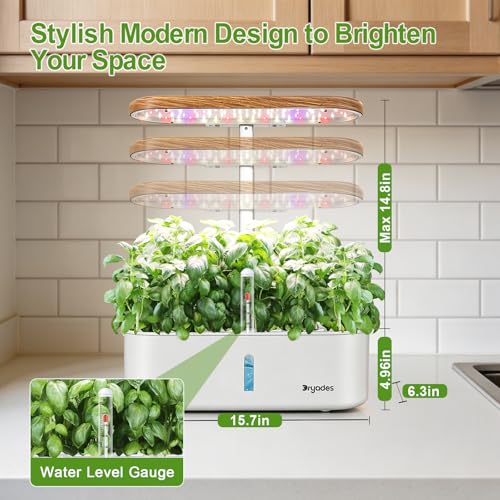Hydroponics Growing System Indoor Garden: 12 Pods Hydroponic Planter - color: White