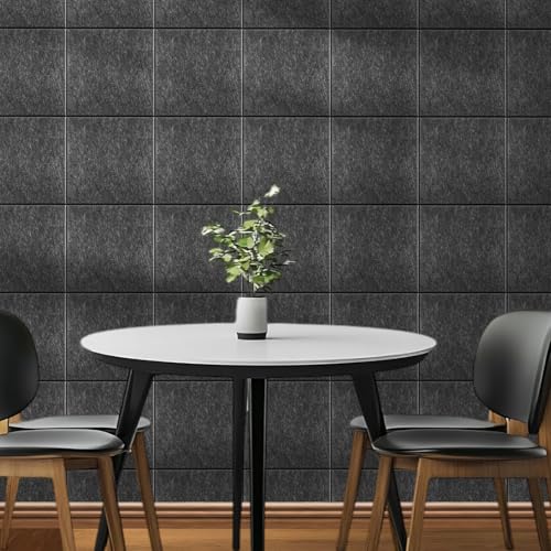 MaxGear Felt Bulletin Board 36" x 24", Dark Gray Felt Wall Tiles Push Pins - color: Dark Gray, size: 36" x 24"