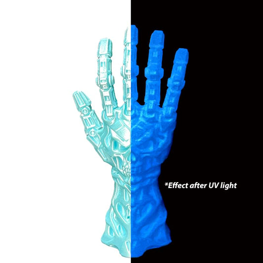 Silk Glow in Dark Clear Sky Blue PLA 1.75mm 1kg Luminous 3D Filament FDM - color: D_pla-29 Pearl Glow Clear Sky