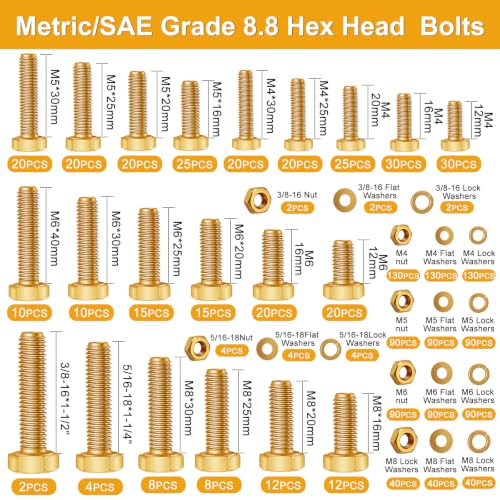 weideer 3334PCS Nuts and Bolts Kit,Grade 8.8 Hex Bolts,Phillips Head Bolt - color: Silver, size: 3334 pcs (Metric & SAE)