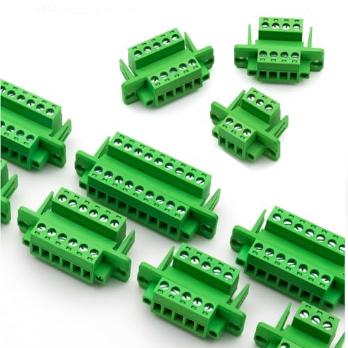 5 Set 3 Pin 5.08mm Pitch Screw Terminal Panel Mount, Through-Wall Phoenix Connectors-24-12 AWG,300V 15A - size: 3P-5Set