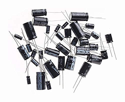 Electrolytic Capacitor Assortment Kit Box By Loreso 600pcs 24 Value - Electrolytic Capacitors 0.1uf to 1000uf 50V, for Aurdiono Hobby Electronics, Audio-Video Project Electronic Repair - style: Electrolytic Capacitors
