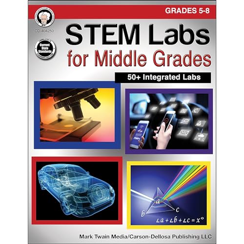 Mark Twain Middle School STEM Labs Activity Book, Science Workbook for Grades 5-8 With 50+ Integrated Activities, STEAM Classroom and Homeschool Curriculum