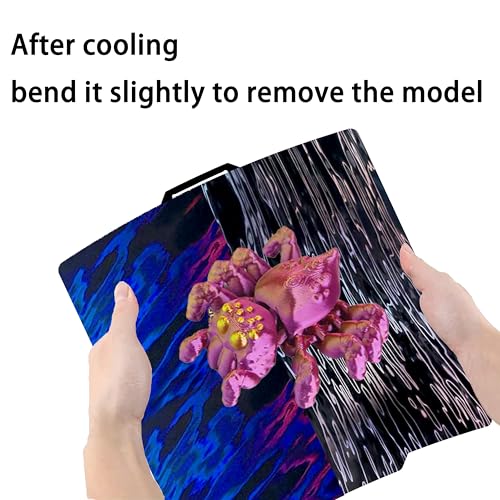 Build Plate for Bambu Lab P1S P2S A1 X1C X1 X1E P1P: Tinytrees Smooth Holographic Build Plate for 3D Printing Hobbyist, 257 X 257mm Flexible Spring Steel 3D Printer Bed for BambuLab PLA TPU PETG ABS - style: Wood Grain+Ice Fire