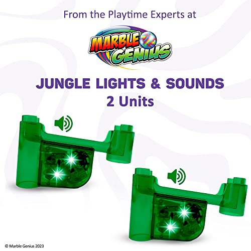 Marble Genius Green-Jungle Lights & Sounds Marble Run Accessory Set