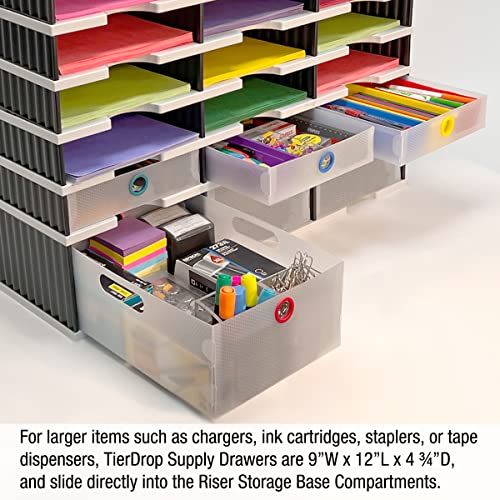 Ultimate Office TierDrop Supply Drawers, 9w x 12d x 2.25h, Set 2, Clear - size: Supply Drawers (set of 2)