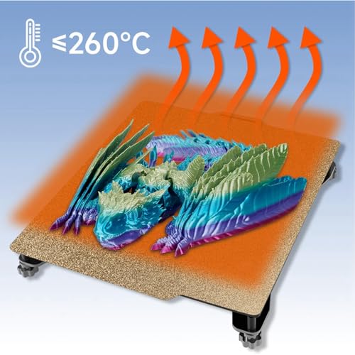 BORDSTRACT Double-Sided Build Plate, PEO Diamond Texture + PEI Spray Texture Spring Steel 257x257mm Without Soft Magnetic Base, Hot Bed Platform for X1/P1P 3D Printer - style: PEI spray + PEO diamond texture 257*257mm