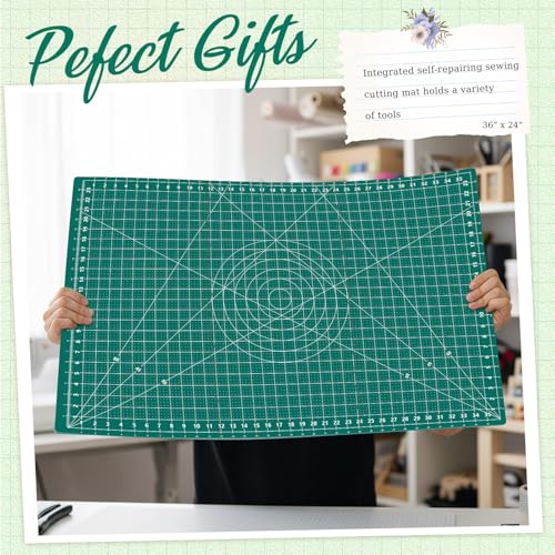 Teenyyou 36" L x 24" W Self Healing Foldable Cutting Mat, Green - color: Green, size: 36" L x 24" W
