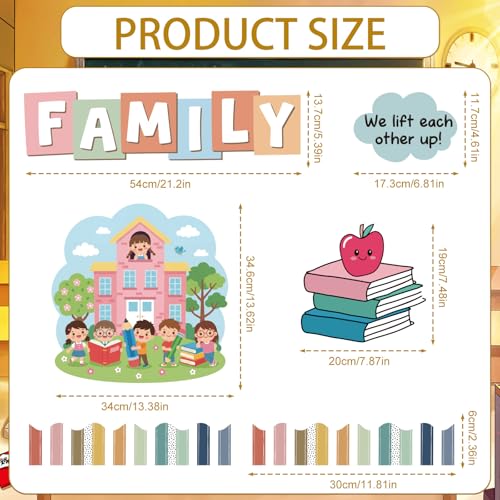 Aposwow Our Class is a Family Bulletin Board Decorations Classroom Decor - color: Our Class is a Family