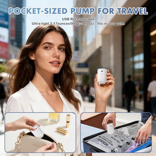 BoxLegend 20 Pack Travel Vacuum Storage Bags with Electric Pump 2 * 27.6x19.7+ 5 * 21.7x17.7+ 6 * 19.7x15.7+ 6 * 15.7x13.8in, Thickened Compression Bags for Clothes Luggage Travel Moving & Closet - size: 20 Combo Travel - Electric Pump