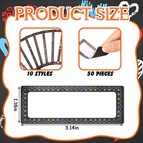 Estune 50 Pcs Magnetic Dry Erase Labels Reusable Name Tags Kids, Dot - color: Dot
