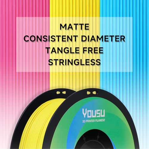 YOUSU Matte PLA Filament 1KG, Sunshine Yellow - color: 10-matte Bisic Yellow, size: Matte PLA