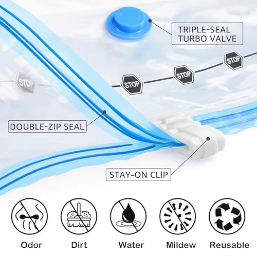 BoxLegend Vacuum Storage Bags with 1500mAh USB Electric Pump 22 Combo-2XXL, 5XL, 5L, 3M, Travel (4S, 3XS) Thickened Vacuum Seal Bags for Clothing, Space Saving for Coats, Quilts, Blankets, Pillows - size: 22 Combo - Electric Pump