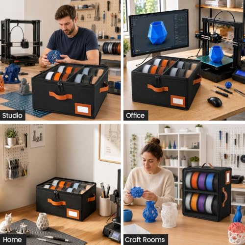 CONNOO Filament Storage Box, 2 Pack with Desiccants for PLA, PETG, TPU