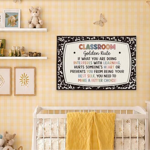 Composition Notebook Classroom Golden Rule Decor Banner - color: 02-Classroom Golden Rule - Composition Notebook