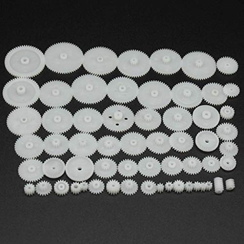 58pcs Plastic Gears Module 0.5 for DC Motor DIY Model Toys