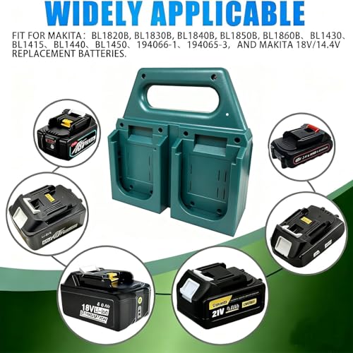 4-Slot Battery Holder for Makita 18V 14.4V, Tool Storage Rack with Handle - size: MT-4