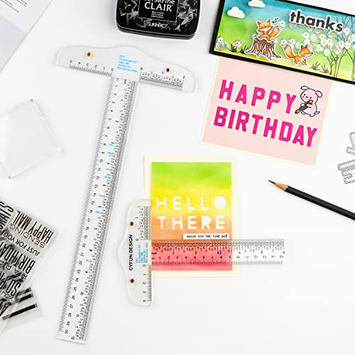 4PCS 6/12Inch (15cm/30cm) Acrylic Clear T-Square Ruler, Inches and Metric,T Square Ruler, TransparentT Ruler for Crafting Drafting and General Layout Work Art Framing & Drafting Scrapbooking Crafting - color: 4PCS (F)