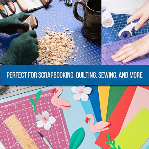 U.S. Art Supply 36"x48" Self-Healing Cutting Mat 5-Ply Pink/Blue - color: Pink/Blue