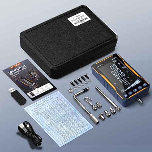 GOYOJO Digital Force Gauge 500N&110LB with Extra-Large Screen and Bold Font, High Precision Multi-Unit Display for Push-Pull Testing, Trigger Pull Measurement, and Industrial Quality Control - color: 500N Pro