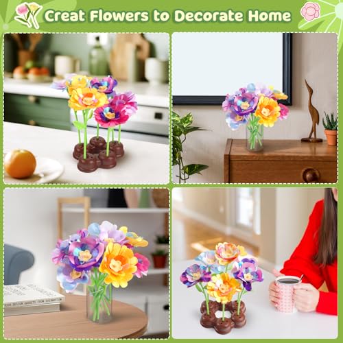 TingingYuli Flower Press Kit for Kids, DIY Flower Bouquet Maker, Ages 4-8 - color: Green