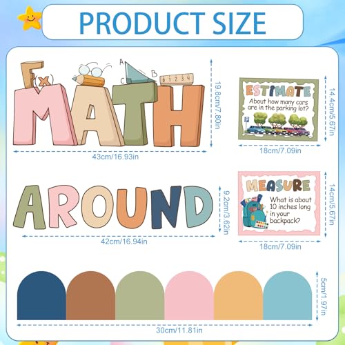 Math Bulletin Board Decorations Educational Classroom Decorations - color: Math Educational