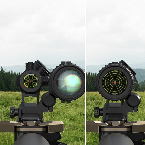 Feyachi Red Dot Magnifier 1.5-5x Multi-Coated Optics Flip to Side Magnifier