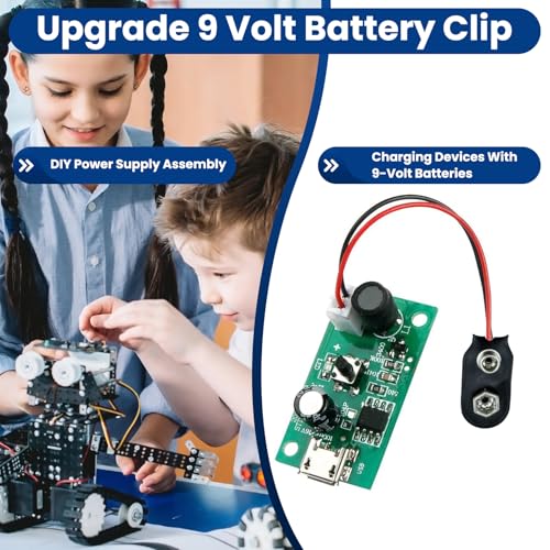 2Pcs 9V Battery Snap to 2-Pin PH2.0 Connector Cable