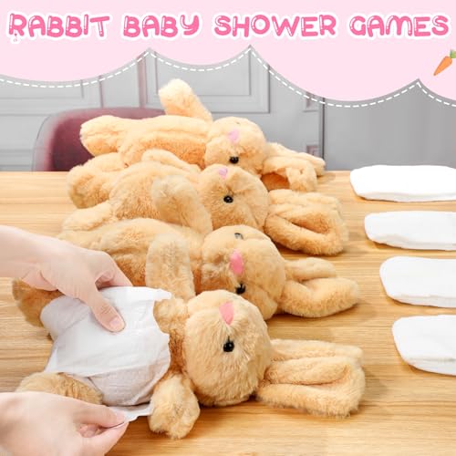 Seenelling Blindfold Diaper Baby Shower Game Kit, Rabbit, 8 Sets - style: Rabbit