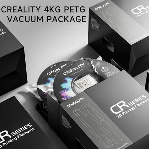CREALITY PETG Filament 1.75mm 3D Printer Filament Bundle, 4kg (8.8lb) Neatly Wound Spool, Dimensional Accuracy ±0.03mm, 2026 Latest Batch, Fit for Most FDM 3D Printers, Black+White+Grey+Clear - color: 4kg Black+white+grey+clear (4-pack) Petg With Spool, s