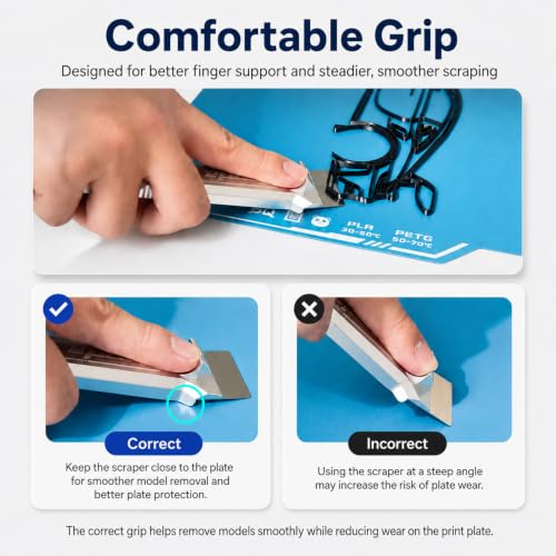 for BIQU Panda Edge All-Metal 3D Printer Scraper Tool Kit with 3 SK5 Blades