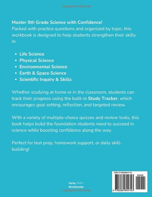 9th Grade Science Workbook: Grade 9 Practice Test Multiple Choice Questions with Scientific Inquiry, Earth, Physical, Life, Space and Environmental Science