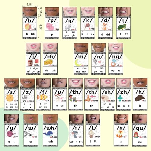 Ireer Composition Book Consonants Sound Wall for Classroom with Mouth Image - color: Composition Book, style: Consonants