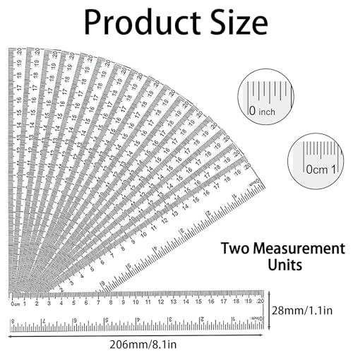 30 Pack Clear Rulers Bulk Classroom Supplies | 8 Inch - size: 8inch