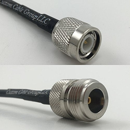 1 foot RG58 TNC MALE to N FEMALE Pigtail Jumper RF coaxial cable 50ohm Quick USA Shipping