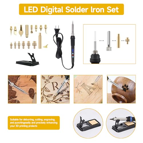 Anyman 3D Printer Finishing Kit with Soldering Iron and Electric Polisher