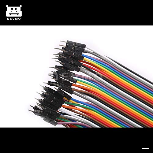 DEVMO 120pcs Dupont Wire Jumper Cable Ribbon 20cm Male to Female Compatible with Ar-duino Breadboard SMT32 Ar-duino Raspberry Pi
