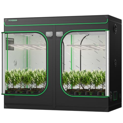 VIVOSUN S848 4x8 Grow Tent 96"x48"x80" High Reflective Mylar Tent - size: 96"x48"x80"