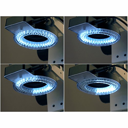 AmScope LED-72AM 72 LED Compact Four-Zone Microscope Ring Light