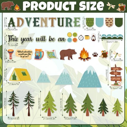 Funrous Camping Bulletin Board Set Explore Adventure Classroom Decoration - style: Adventure