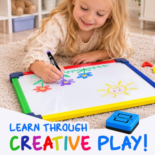 Scribbledo Magnetic Dry Erase Boards, 10 Boards with 10 Erasers - color: Pack of 10