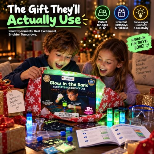 Science Experiments Kit for Kids 8-12 Years Old | Glow in the Dark