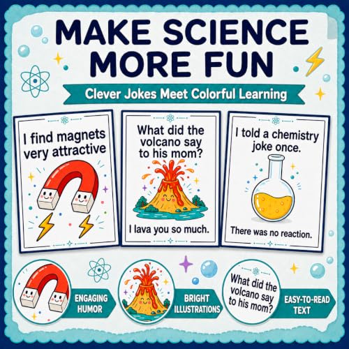 Funny Science Posters Set of 6, Science Classroom Decor, 11x14 Inch - color: Funny Science